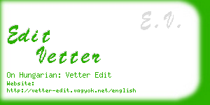 edit vetter business card